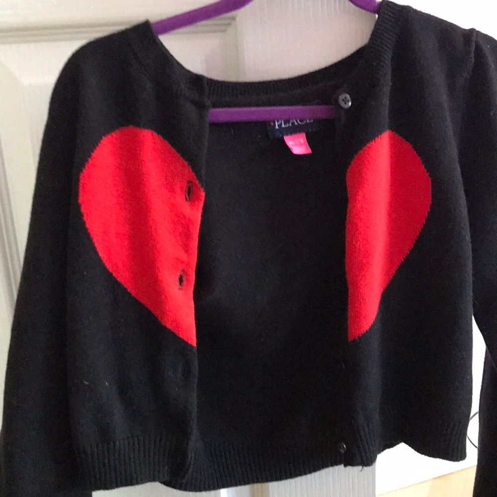 Girls heart sweater